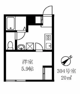早稲田鶴巻町IMAハウス【3階】の間取り