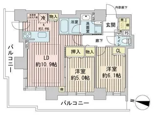 ブランズタワーアイム札幌大通公園【14階】の間取り