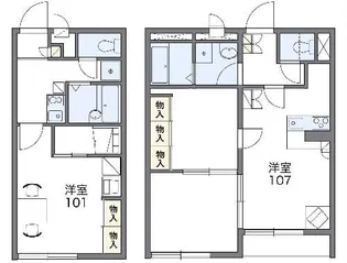 レオパレス伊豆長岡【2階】の間取り