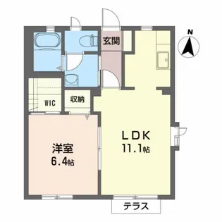 ハイツ サンパーク【1階】の間取り