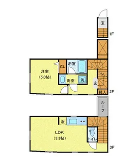 プライベートプレイス広尾【2階】の間取り