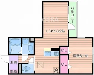 キャトル セゾン【2階】の間取り