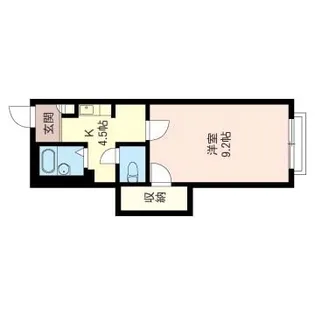 アルファンスコート【2階】の間取り