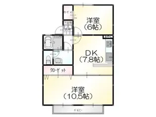 セジュールアムスI【1階】の間取り