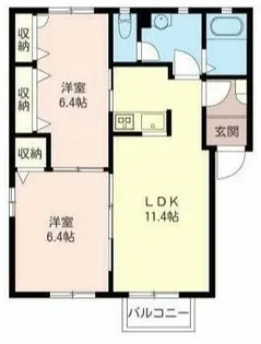 アークコート下大島II【2階】の間取り