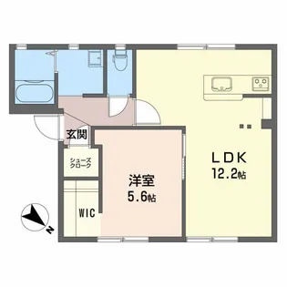 モートンG1 B【1階】の間取り