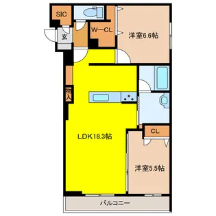 シャーメゾングレイス【2階】の間取り