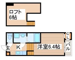ハーモニーテラス黒松III【2階】の間取り
