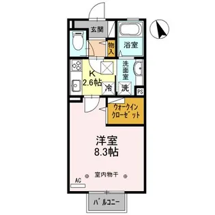 茨城県古河市三杉町2【アパート】の間取り