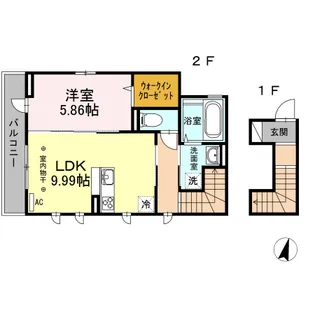 フローラ【2階】の間取り