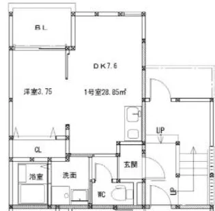 Lots二日市【1階】の間取り