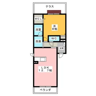 ミストラル元宮【1階】の間取り