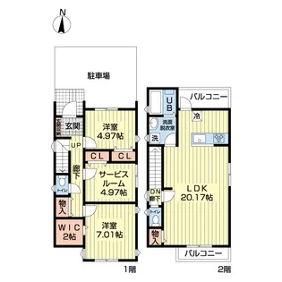 千葉県柏市亀甲台町2【一戸建】の間取り