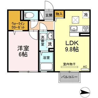 山口県防府市高倉2【アパート】の間取り