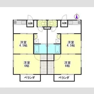 ロイヤルコーポ雀宮【2階】の間取り