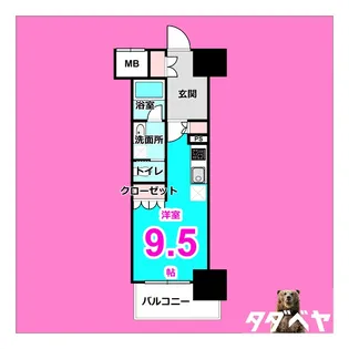 ヒヴィ・カーサ名駅西【6階】の間取り