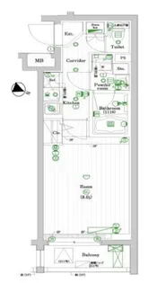 PREMIUM CUBE 三宿【2階】の間取り