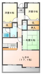 カルムフォーレ千里山【6階】の間取り