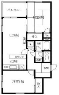 ピエタテール富士見【1階】の間取り