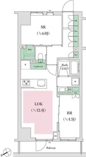 オープンレジデンシア葛西【4階】の間取り