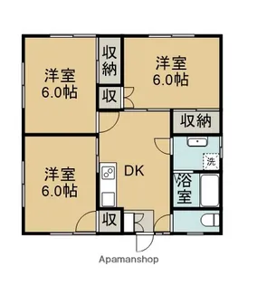 メゾン戸頭 1号棟【1階】の間取り