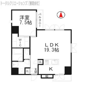 クレグラン天満【9階】の間取り