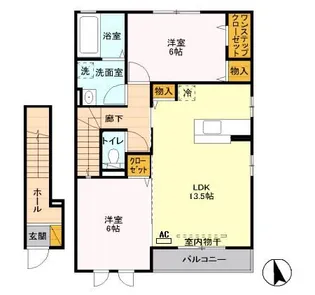 プライマリーコート F【2階】の間取り