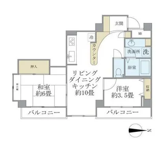 東京都足立区千住緑町2【マンション】の間取り