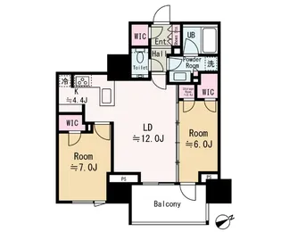 グランドヒルズ恵比寿【8階】の間取り