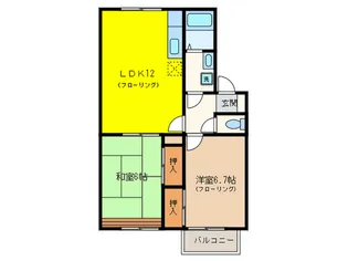 メロディハイツ永隈1【2階】の間取り