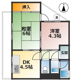 旭マンション【2階】の間取り