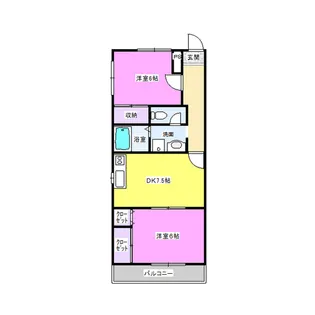 春日レジデンス【3階】の間取り