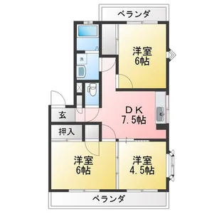 ローズガーデン【3階】の間取り