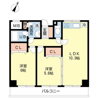 エアル2【2階】の間取り