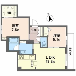 ラ メゾン 大門【1階】の間取り