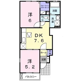 ファミーユ森合【1階】の間取り