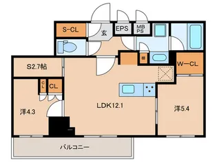 パークアクシス板橋本町ステーションゲート【9階】の間取り