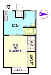 第2河内ハイツ【1階】の間取り