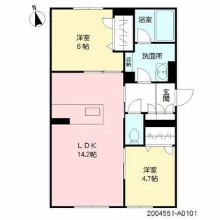 シャーメゾン VIOLETTA A【1階】の間取り