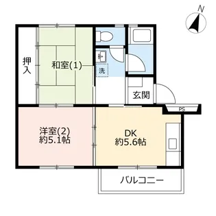 UR上和田【5階】の間取り