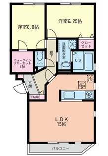 ルシェンテ D棟【2階】の間取り