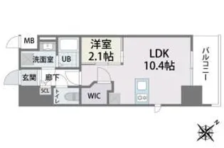 ラクラス博多II【3階】の間取り
