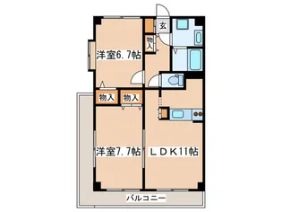 モ-リス多摩川【3階】の間取り
