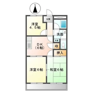 サンクラルテB棟【1階】の間取り