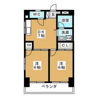 エントリー城北【4階】の間取り