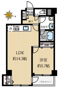 白山エクセルハイム【6階】の間取り