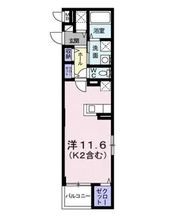 オネスト【4階】の間取り