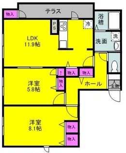 シャーメゾン ティエラ【1階】の間取り