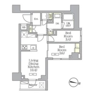 NOGATA RESIDENCE【3階】の間取り