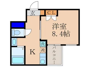 サンシ-ド桃山【4階】の間取り